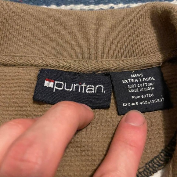 VTG 90s Puritan Fishing Lure bait and tackle shop AOP cuffed polo tee shirt XL - Picture 4 of 4